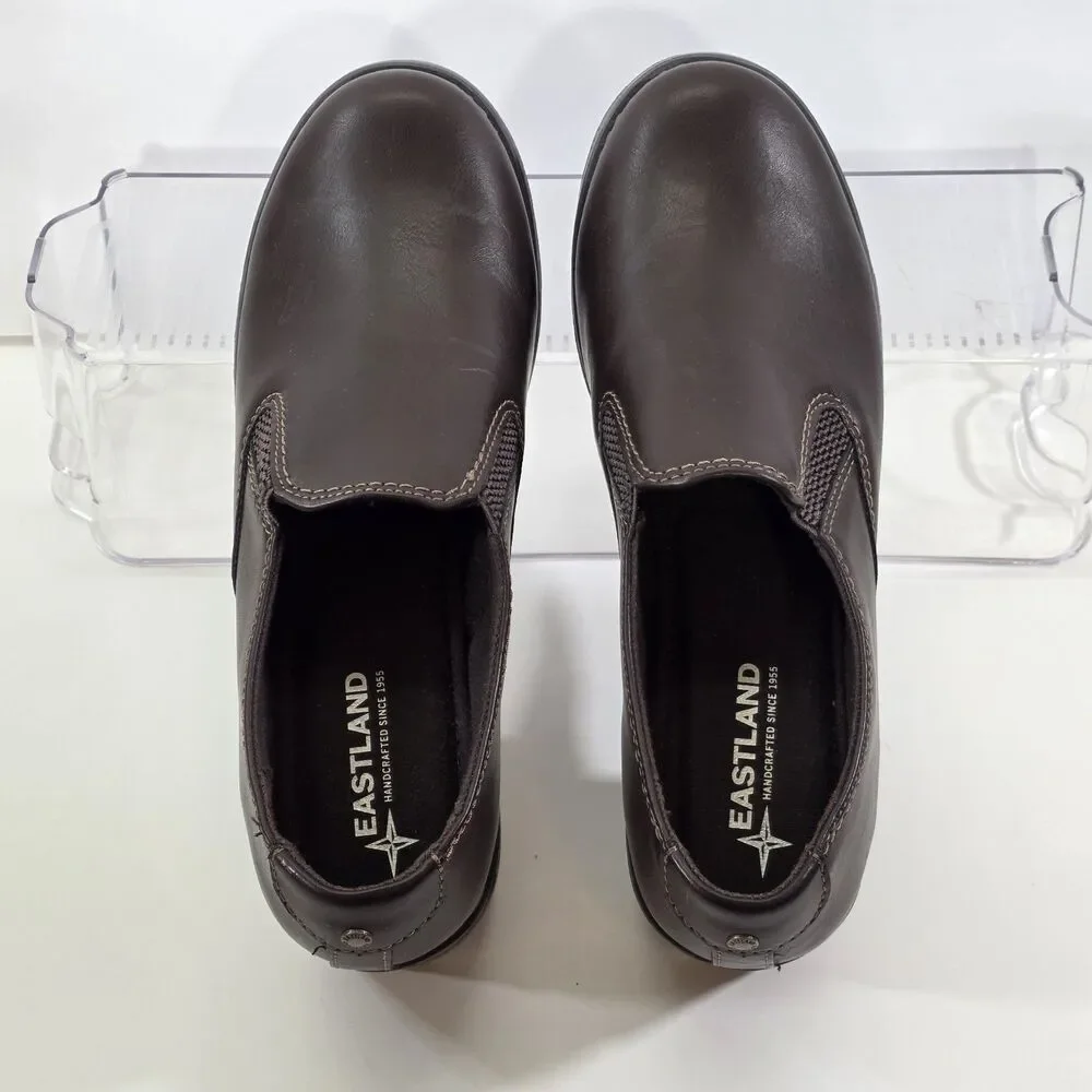 Eastland Brooke Womens Slip On Clogs Brown Comfort Workwear Casual Shoes Size 9